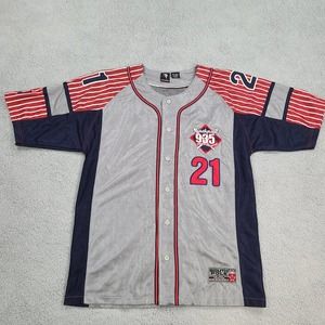Vintage Southpole‎ Baseball Jersey Mens Medium Cobras Metallic Hip Hop Mesh Rare